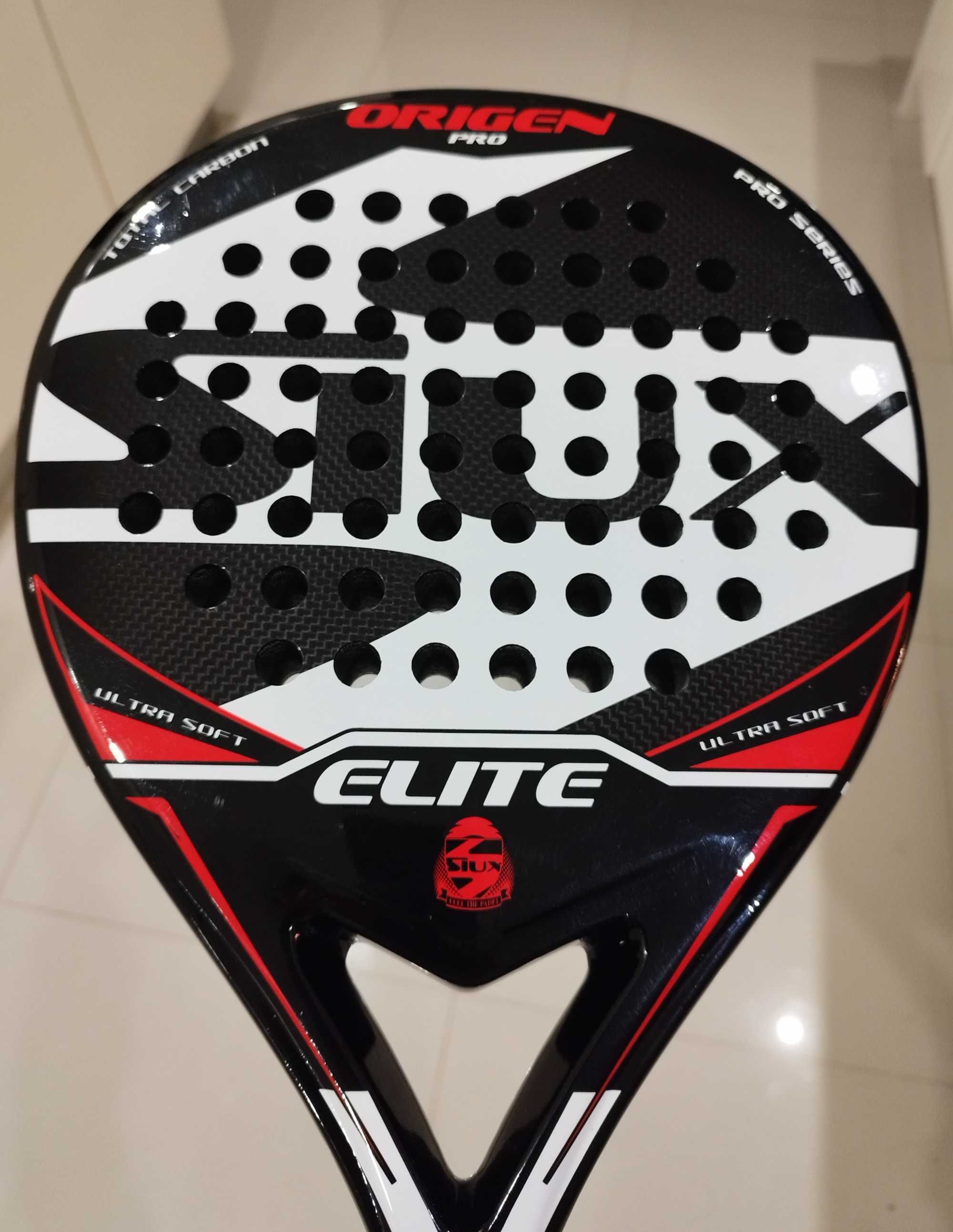 Raquete Padel Siux Elite Pro 2.0 Red, como Nova, Usada 1 Vez + Mochila