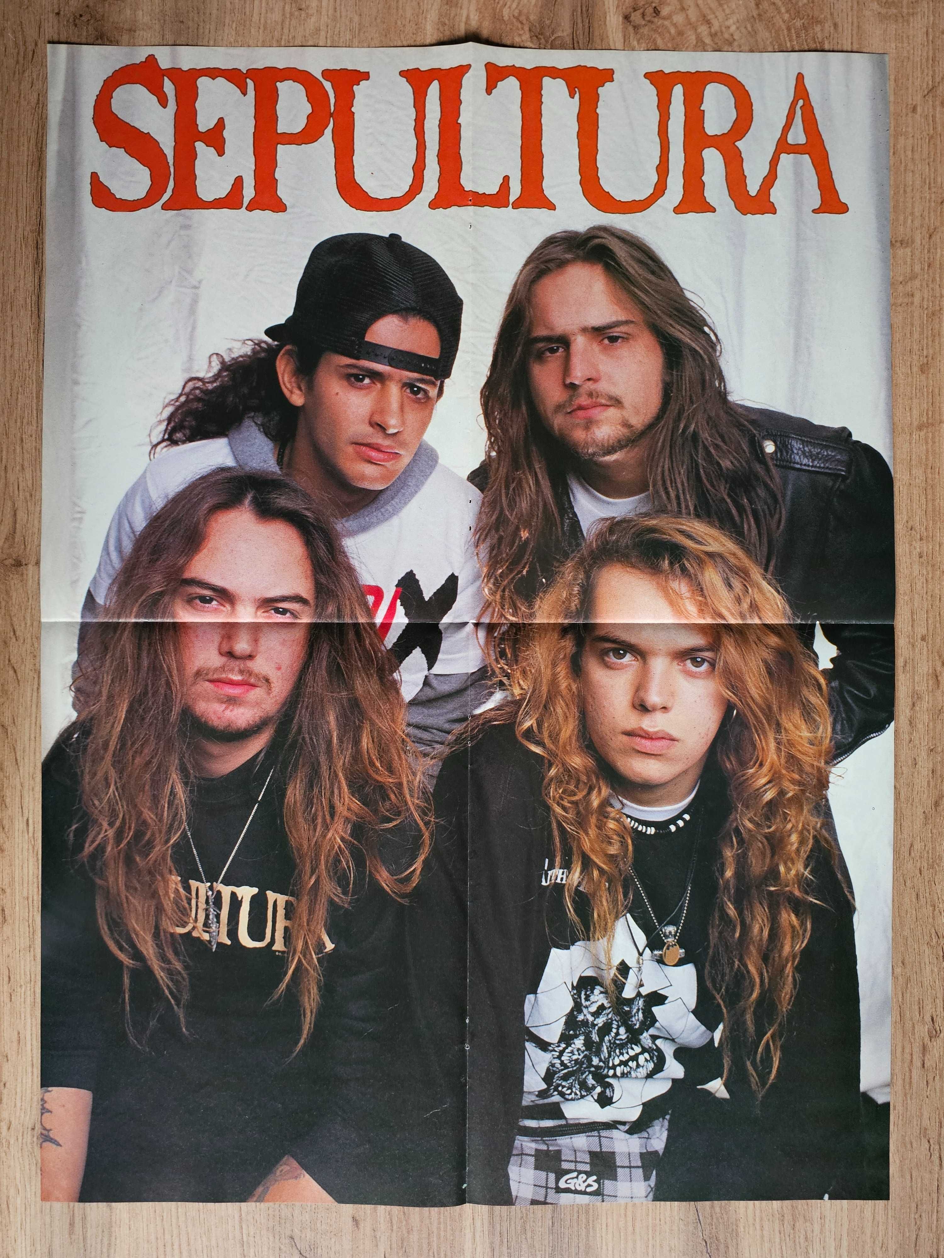 UNIKAT! Plakat/poster SEPULTURA z 1991 r. - Format A2 (ok. 40 x 55 cm)