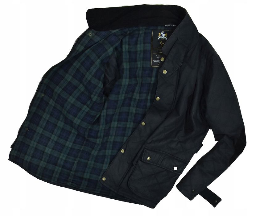 Savvy Citizen Ocieplana Pikowana Kurtka Z Woskowanej Bawełny Xl