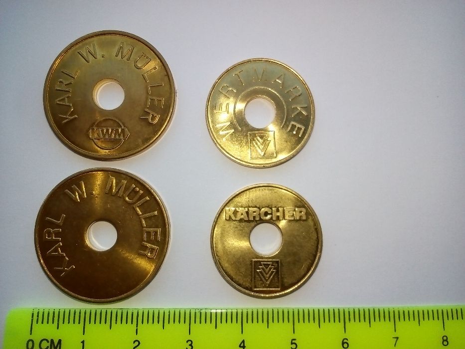 Коллекционные моечные жетоны KARL W.MULLER, Karcher (Германия)