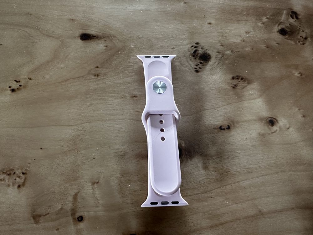 Pasek opaska pudrowy róż do Apple Watch roz. S 41mm silikonowy