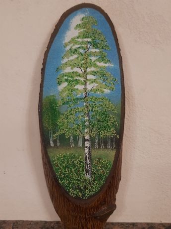 Картина на дереве из натуральных камней
