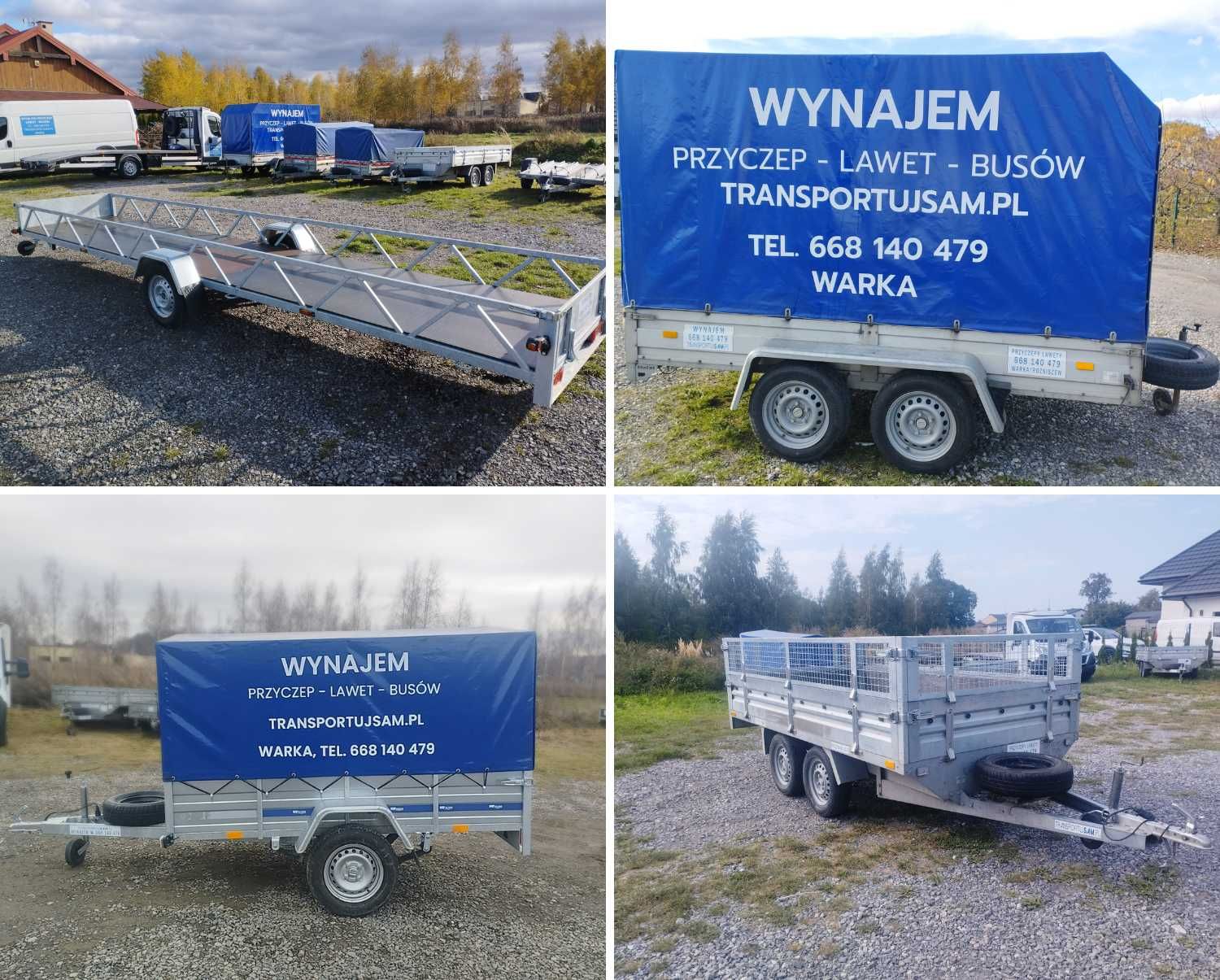 Autolaweta Najazd Wynajem Wypożyczalnia Auto Lawety Przyczepy Busy