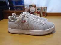 • Levis Men White & Grey Sneakers/кросівки чоловічі біло-сірі (29,5) •