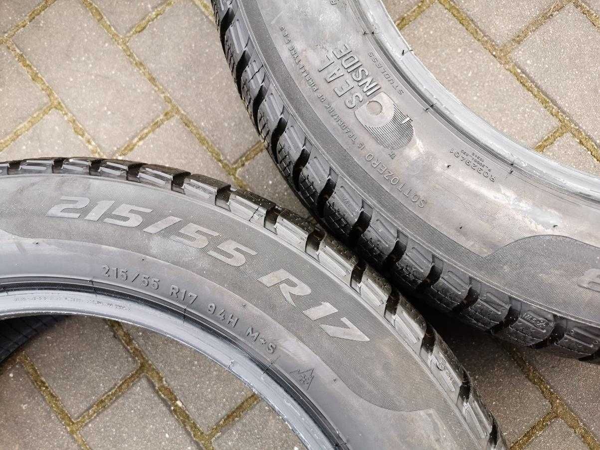 215/55 94H R17 PIRELLI Sottozero3 SEAL 7mm 2020r Zimowe Opony 4szt