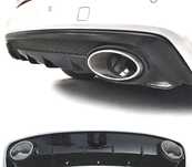 DIFUSOR TRASEIRO AUDI A4 B8 11-15 DUPLA SAIDA LOOK RS4