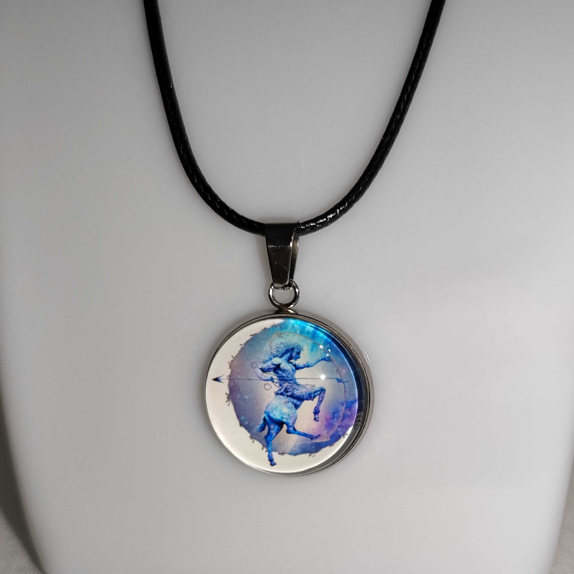 N169 Naszyjnik Strzelec Znak Zodiaku Handmade