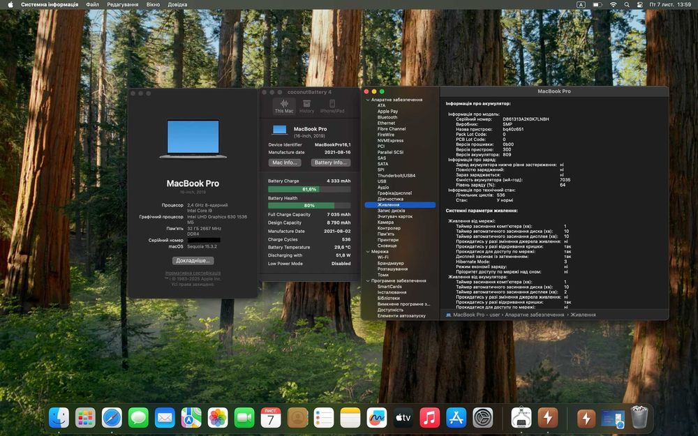 MacBook Pro 16" A2141 (Touch Bar 2019)Core i9 2.4/32/500 Pro 5300M 4Gb