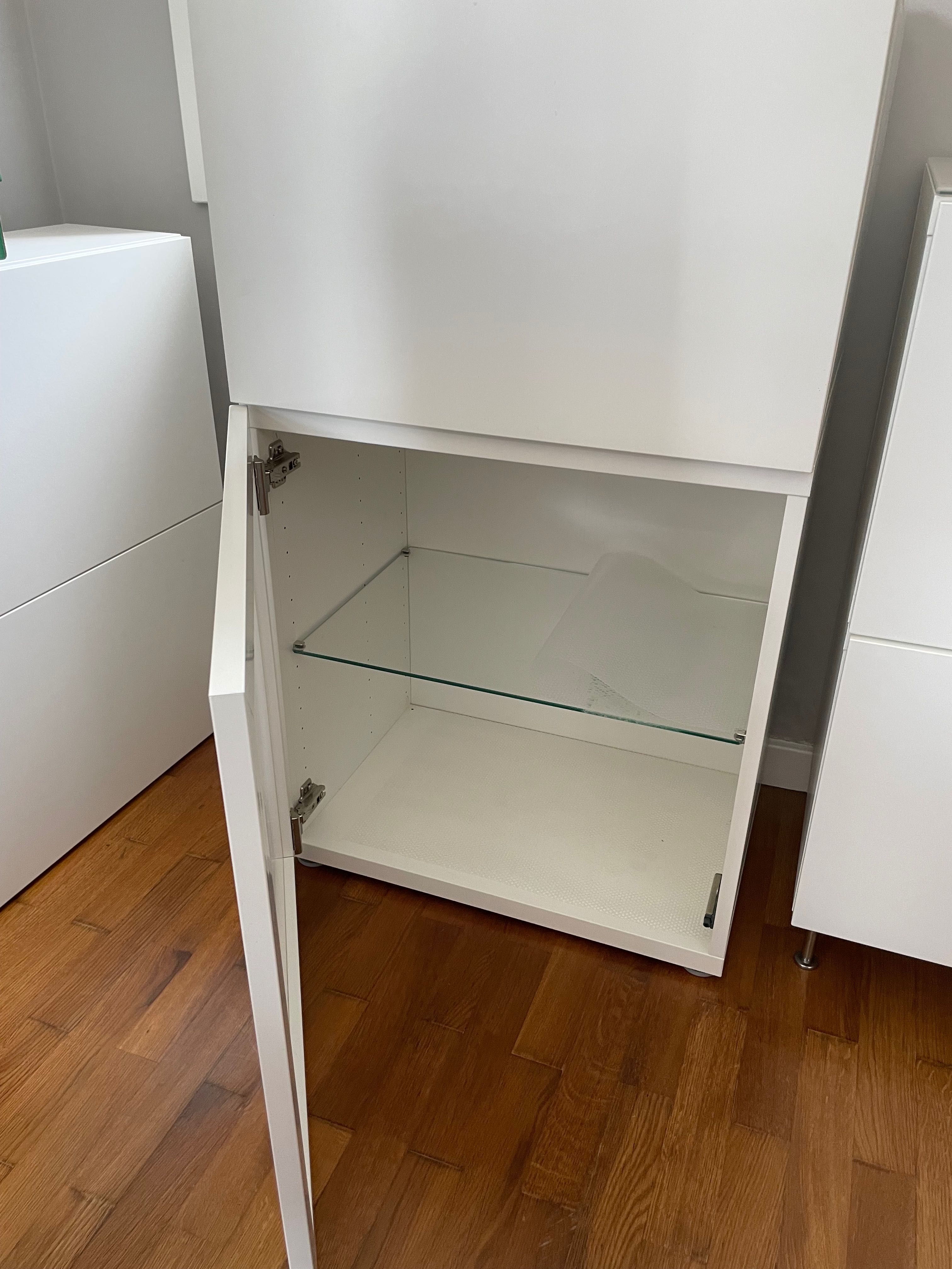 Módulo de 2 Estante Ikea BESTÅ c/porta branca, 60x42x64 + 60x22x38 cm