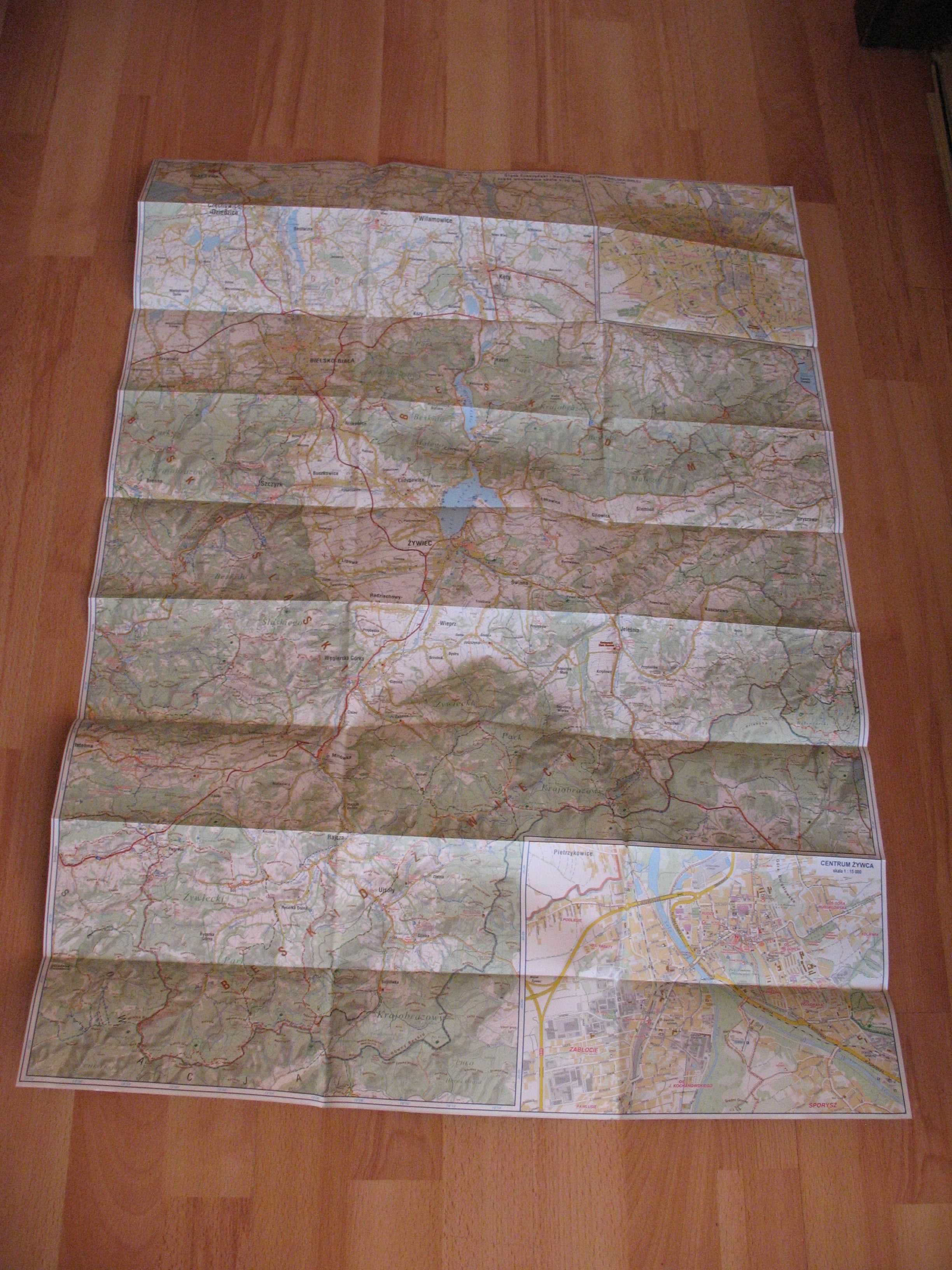 Śląsk Cieszyński i Beskidy – mapa turystyczna