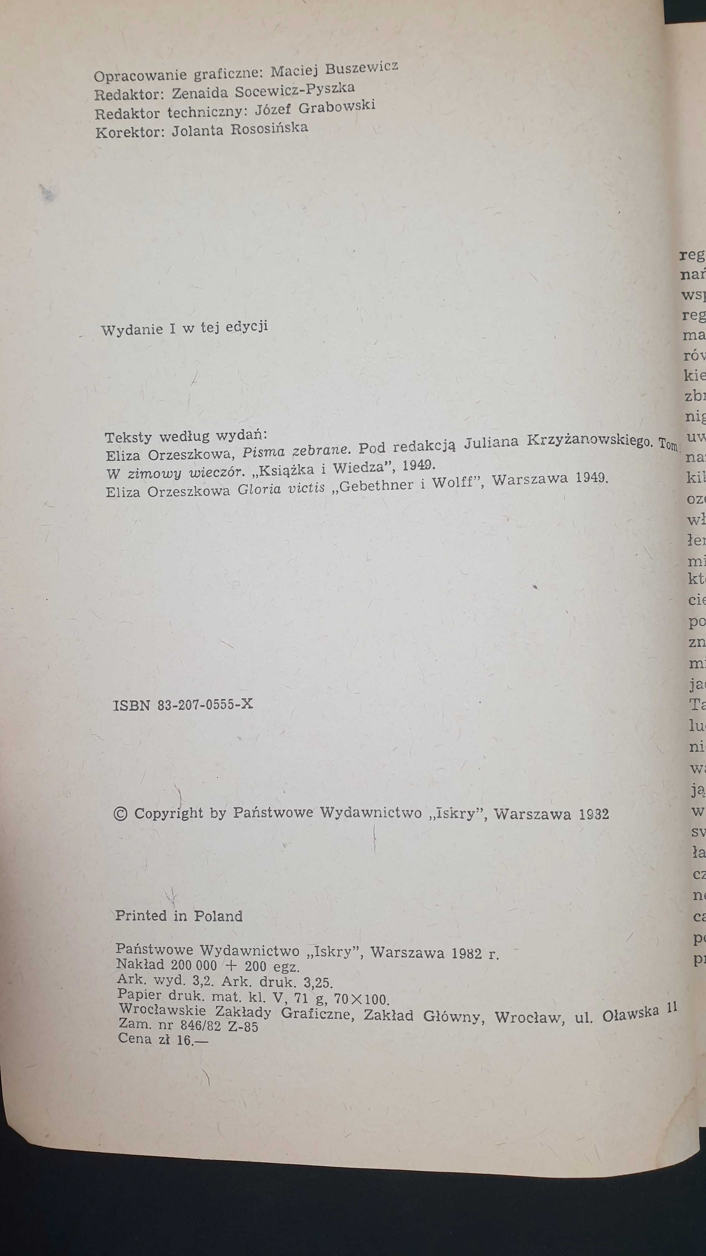 Gloria victis Abc Eliza Orzeszkowa