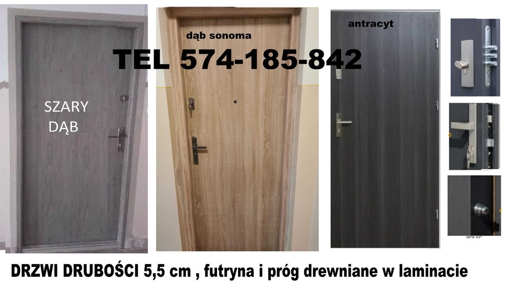 Drzwi WEJŚCIOWE-zewnętrzne do mieszkania w bloku z MONTAŻEM akustyczne