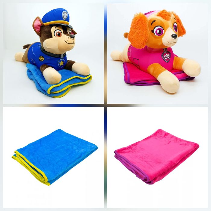 М’яка іграшка з пледом 2в1 Скай,Гонщик Щенячий патрул подушка+ковдра