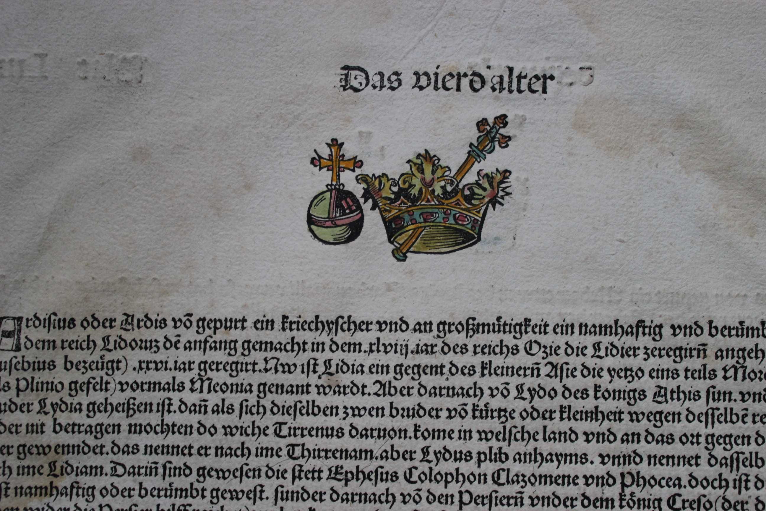 Karta z kroniki Schedla - inkunabuł - 1493 rok
