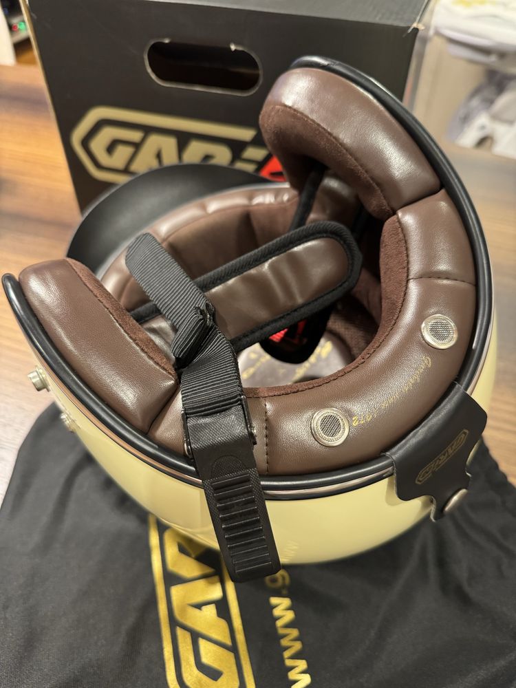 VENDO - Capacete aberto vintage (bege)