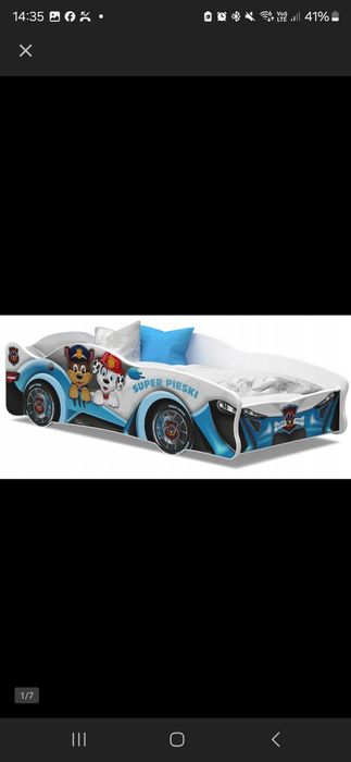 Łóżko samochód 160x80 auto + materac CARS THUNDER