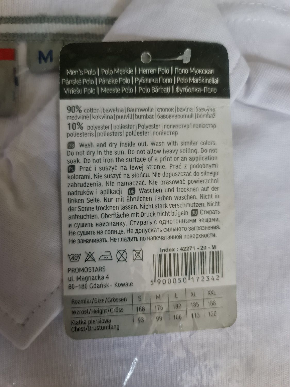 Polo męskie białe rozmiar M
