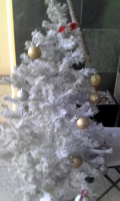 Arvore natal branca elegante