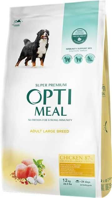 Сухий корм Optimeal для дорослих собак великих порід з куркою 12 кг