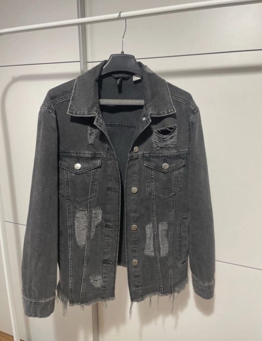 Kurtka jeansowa dzinsowa h&m z dziurami