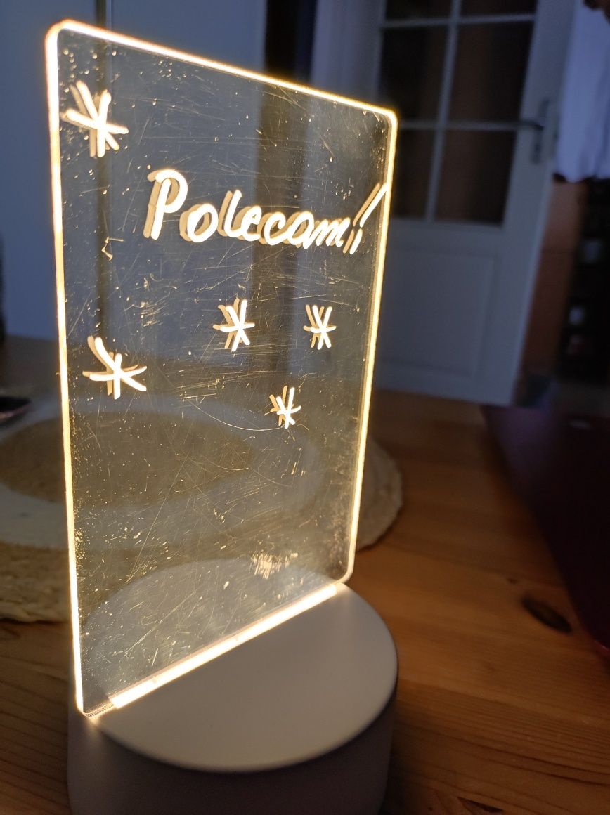 Podświetlana tabliczka - LED lampka