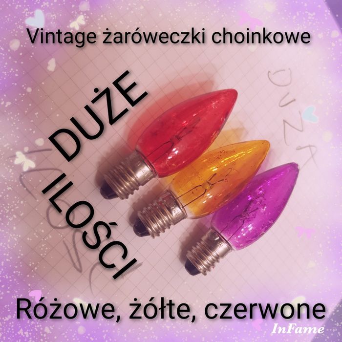 Żarówki żaróweczki PRL choinkowe DUŻO #Święta #Boże Narodzenie #ozdoby