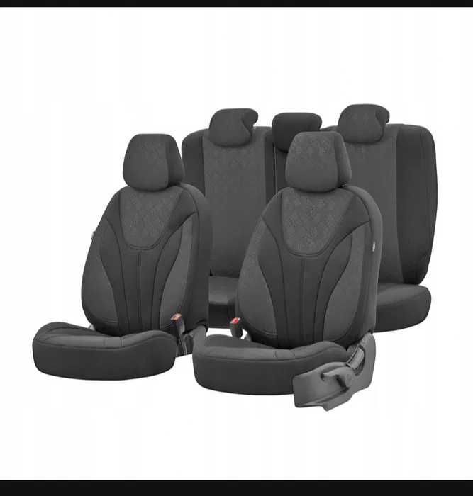 Komplet pokrowców na fotele zamki kanapa tył WIĘKSZOŚĆ MODELI AUT