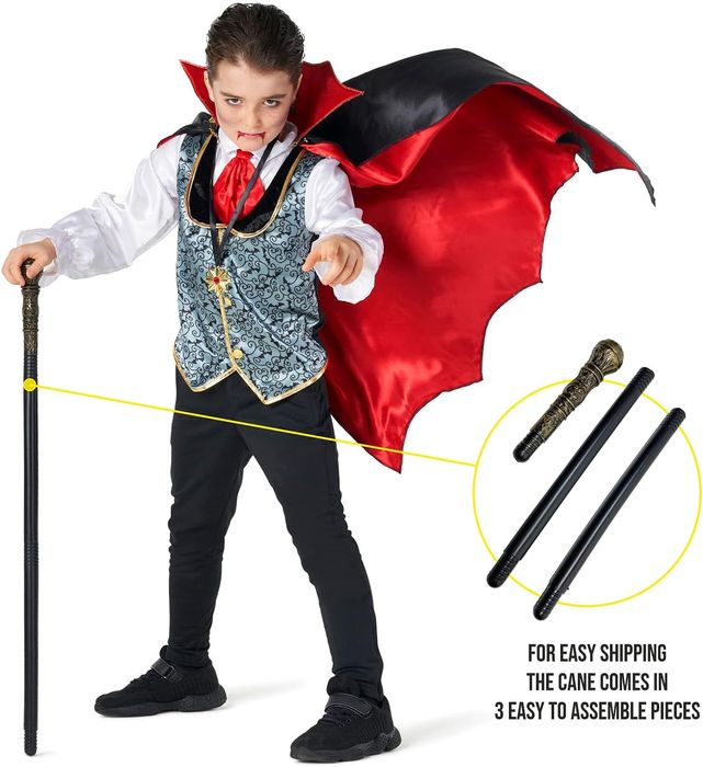 Kostium wampira Dracula dla chłopca z peleryną Rozmiar 3-4 Lata
