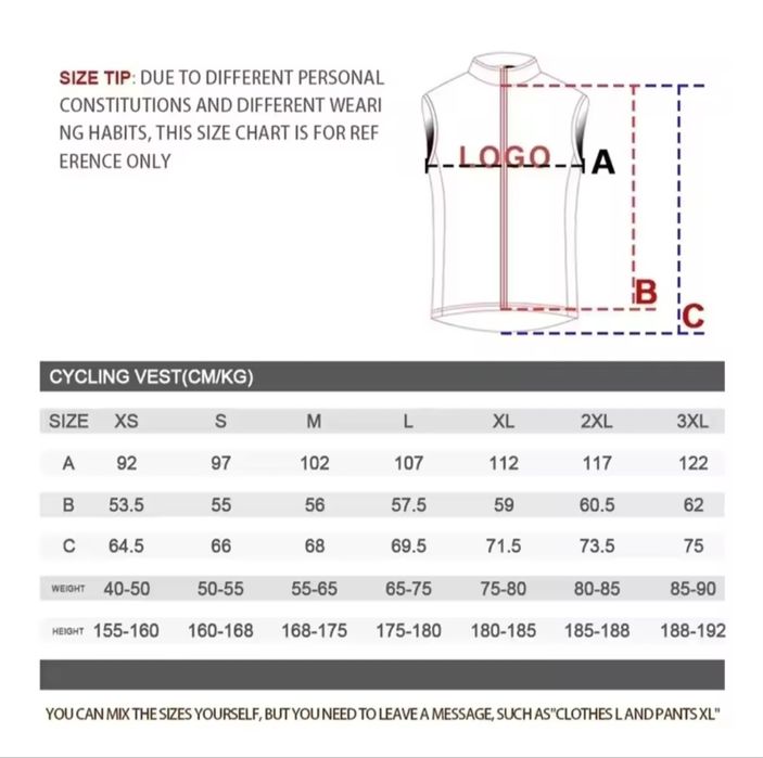 Kamizelka kolarska rowerowa roz XL