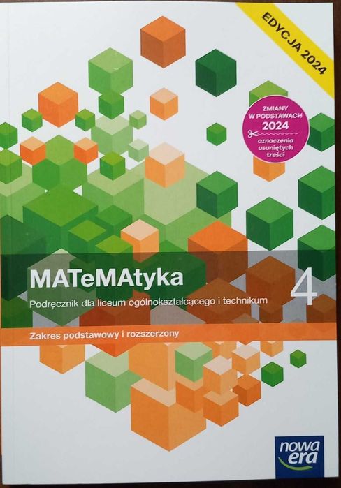 MATeMAtyka 4 Zakres podstawowy i rozszerzony Podręcznik Edycja 2024