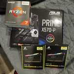 Kit AM4 Ryzen 5700X3D, 32gB ddr4, motherboard, PSU