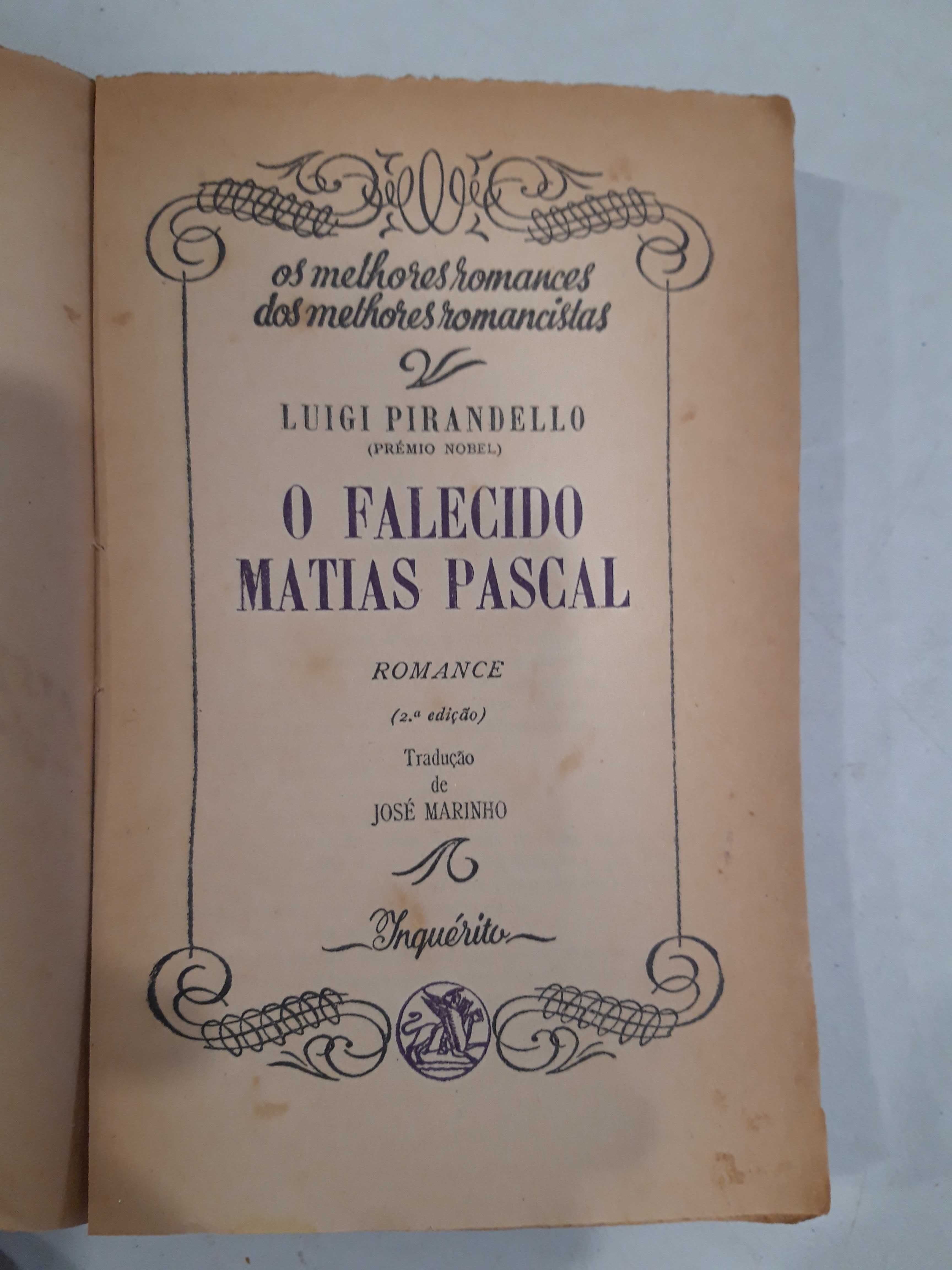 Livro Ref: CxB  - O Falecido Matias Pascal