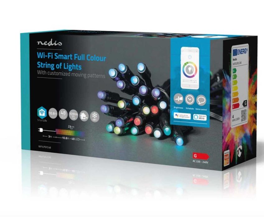 Fita de Luzes Nedis Wi-Fi – Full Colour RGB, 5m