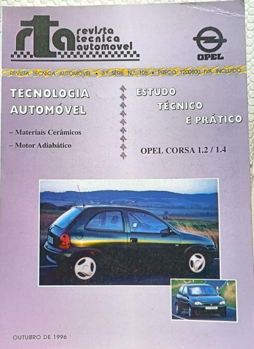 Manual mecânico de oficina para Opel Corsa B 1.2/1.4. Estado Novo