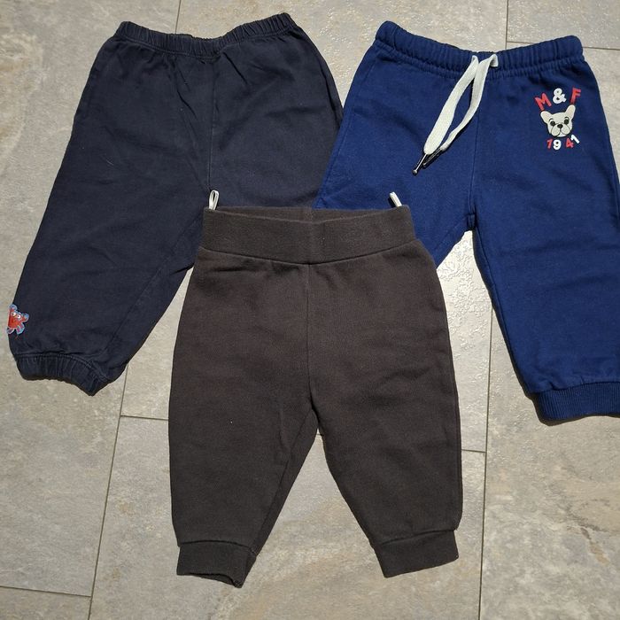 Zestaw 11 szt spodnie chłopięce r. 68