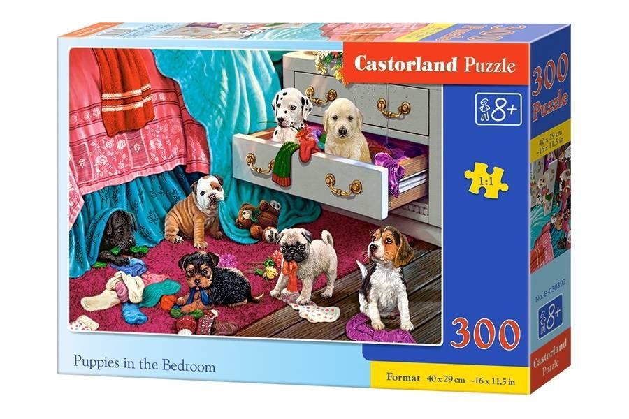 Puzzle dla dzieci bajkowe bajki  300 el. Puppies in the Bedroom