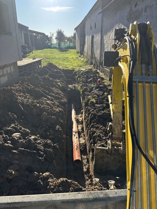 Przyłacza wodno-kanalizacyjne.Przydomowe oczyszczalnie.prace ziemne.