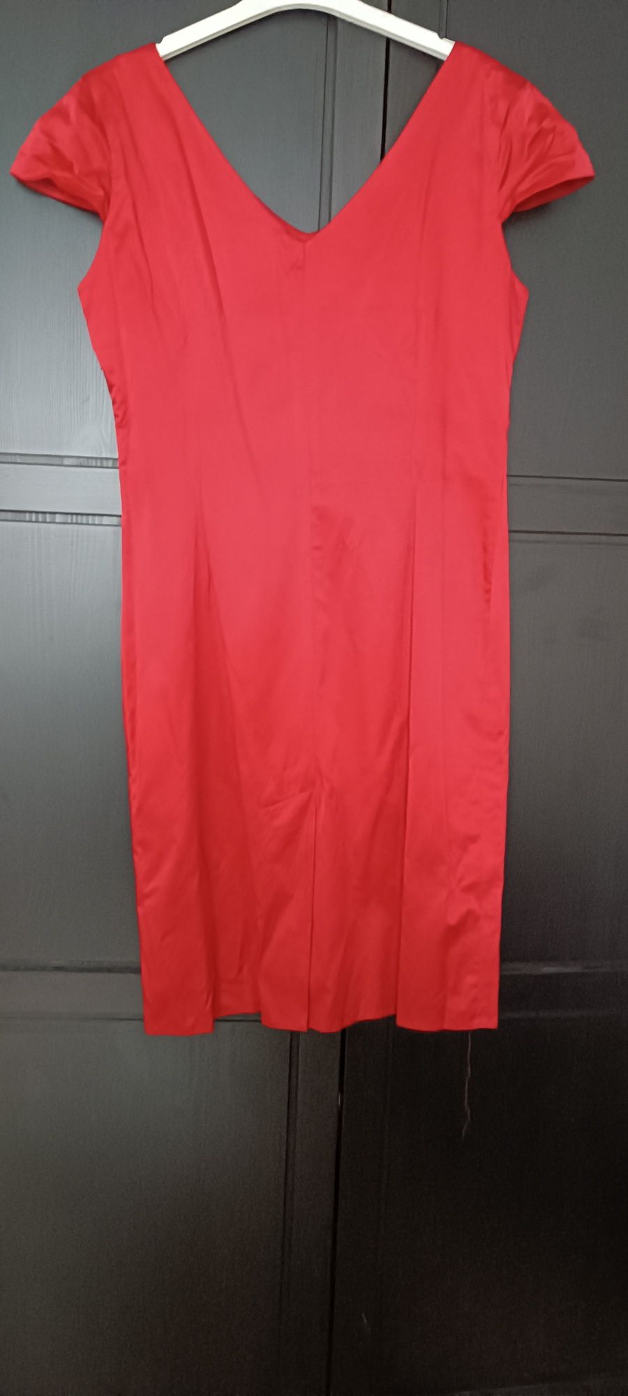 Czerwona sukienka z kokardą ślub komunia chrzciny 44 Zara reserved man