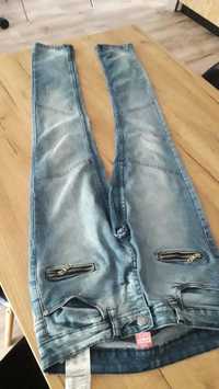 Spodnie jeansowe rurki rozm. 158