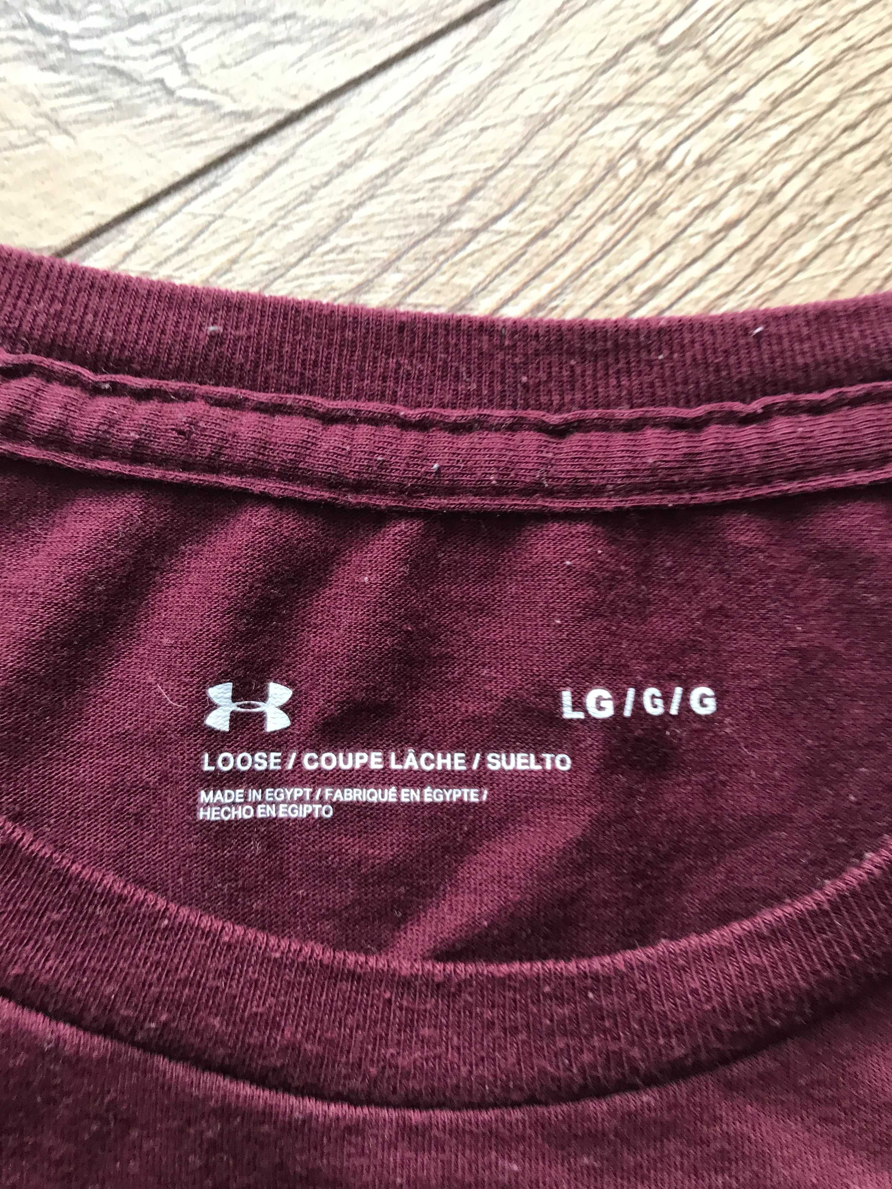 Piękny bordowy longsleeve Under Armour rozm. L