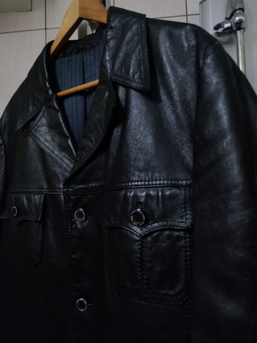 płaszcz kurtka XL płaszczyk leather lieder skóra męski męska Man skórz