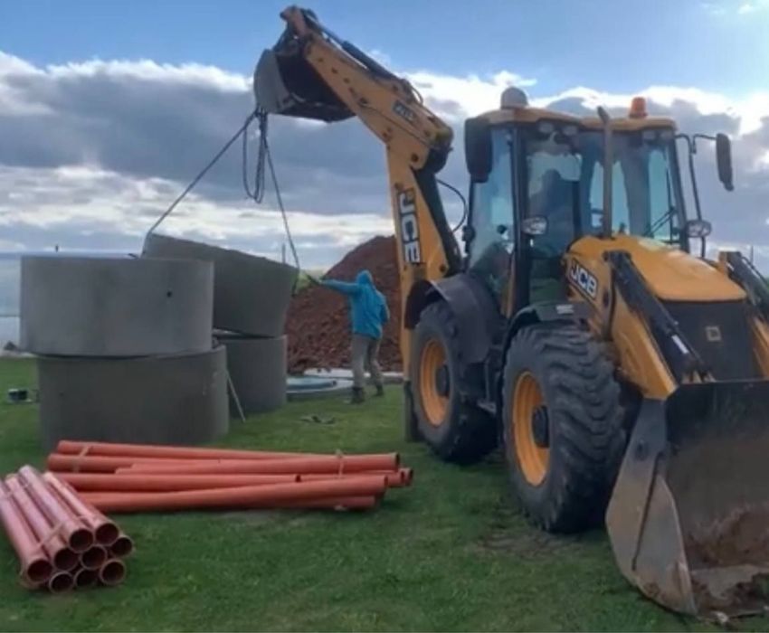 Каналізація під ключ септик вигрібна яма швидко Ø225-8/11/13/27м3