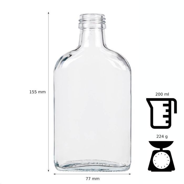 10x butelka PIERSIÓWKA 200 ml na sok nalewki wino + zakrętka