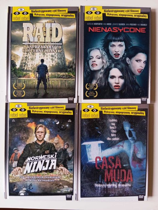 Norweski Ninja, RAID, Nienasycone, Casa Muda 4x DVD horror akcja