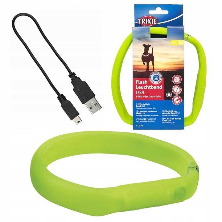 Obroża dla psa Trixie USB zielona rozmiar M-L 50 cm