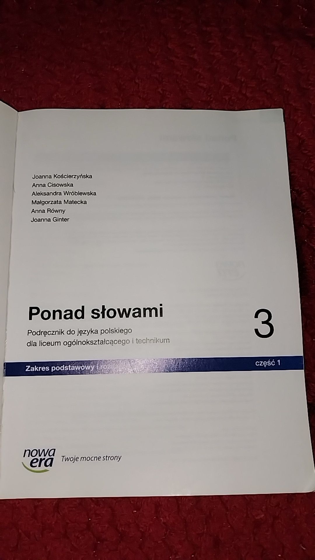 Podręcznik Ponad słowami 3 część 1