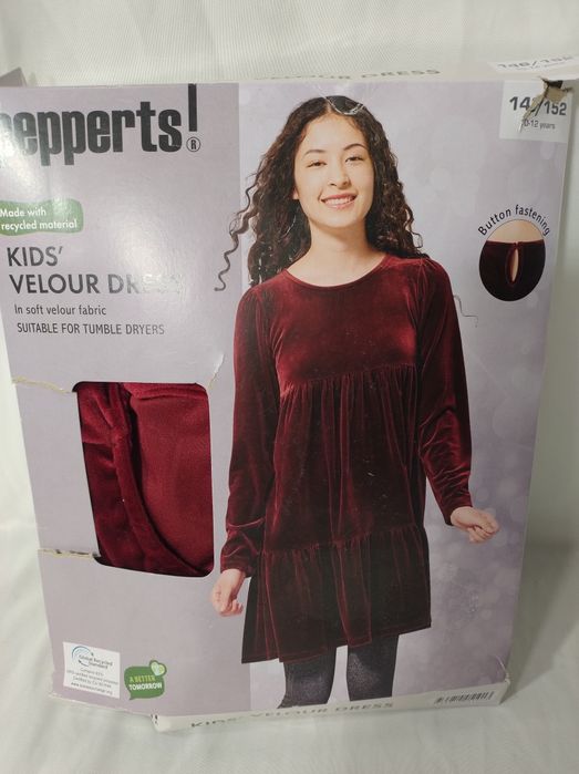 Sukienka welurowa dziecięca 146/152