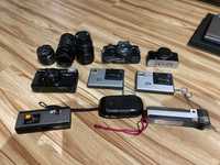 Analogowe aparaty fotograficzne i obiektywy - Kodak, Fujica, Canon