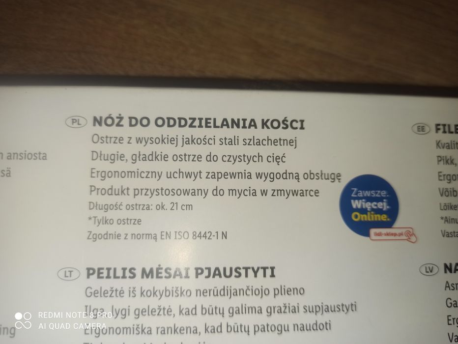 Ernesto nóż do odzielania kosci