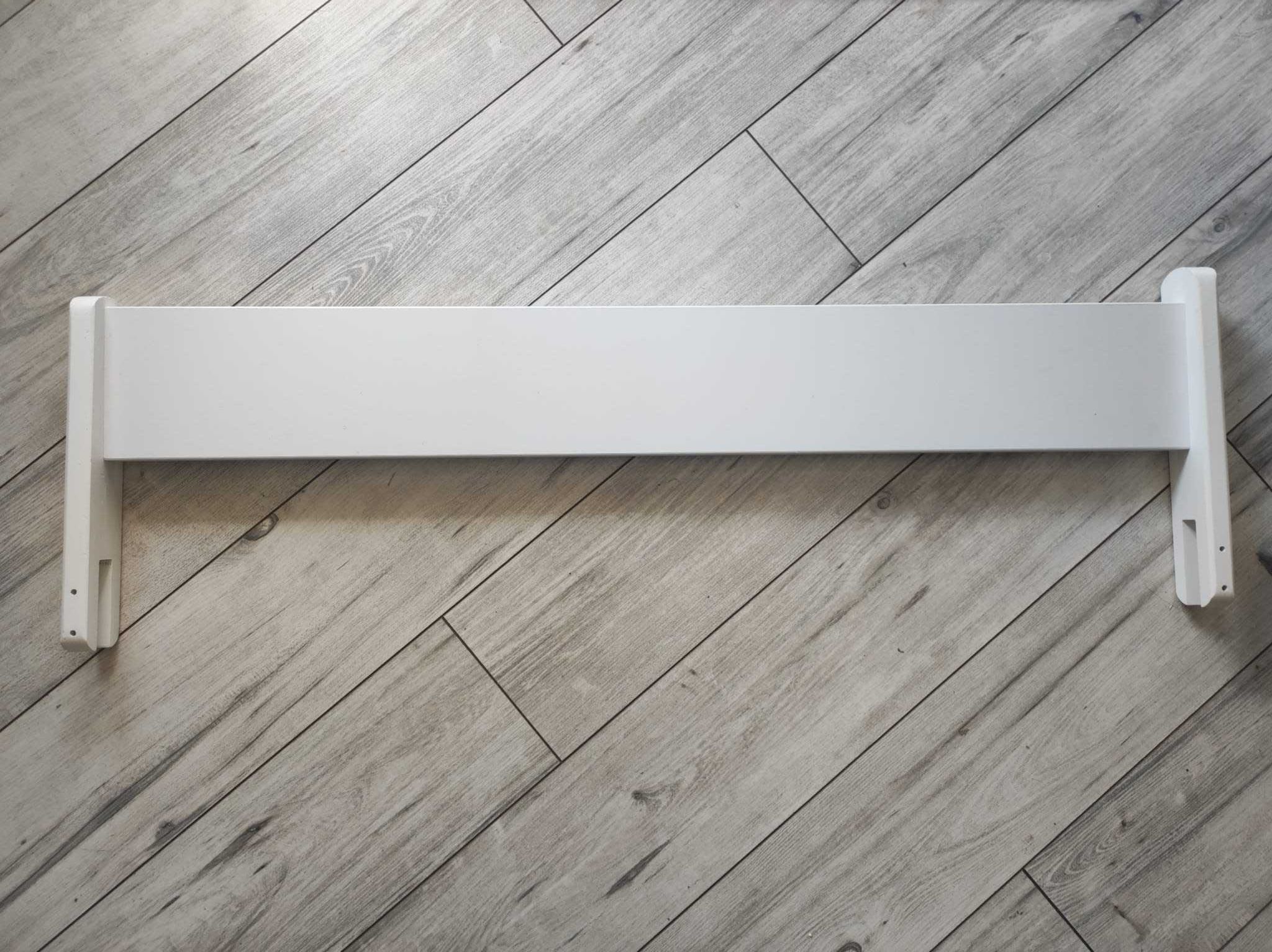 Łóżko dziecięce 80x180 białe drewniane z szufladą i barierką, stan bdb